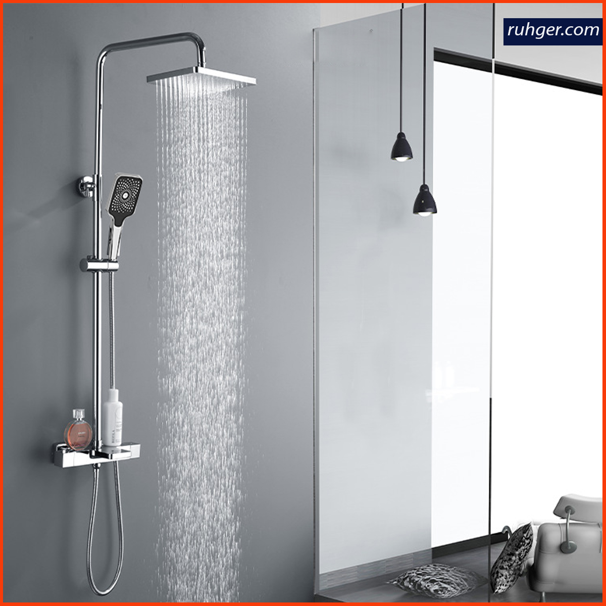 Vòi sen tắm đứng KP-8659TM chính hãng, lớp mạ chrome sáng bóng, chống gỉ sét