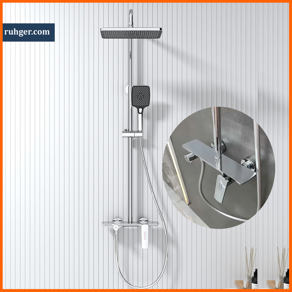 Sen cây tắm đứng SKL SC88 mạ chrome 5 lớp trong combo CB288