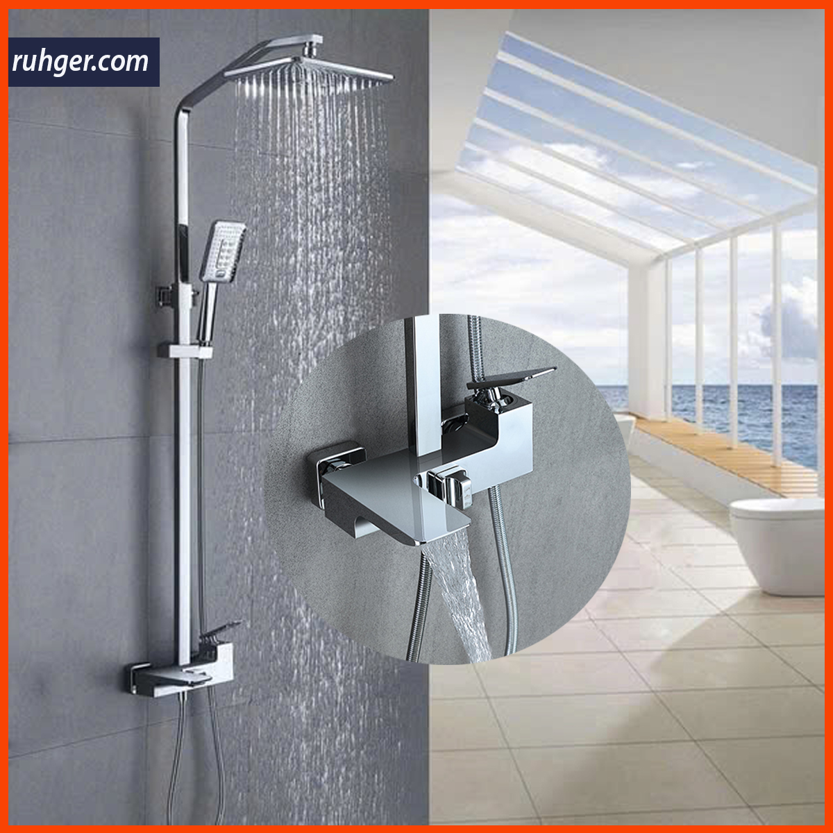 Vòi sen tắm KP-9619M chính hãng – Thiết kế hiện đại, bền bỉ, bảo hành dài hạn