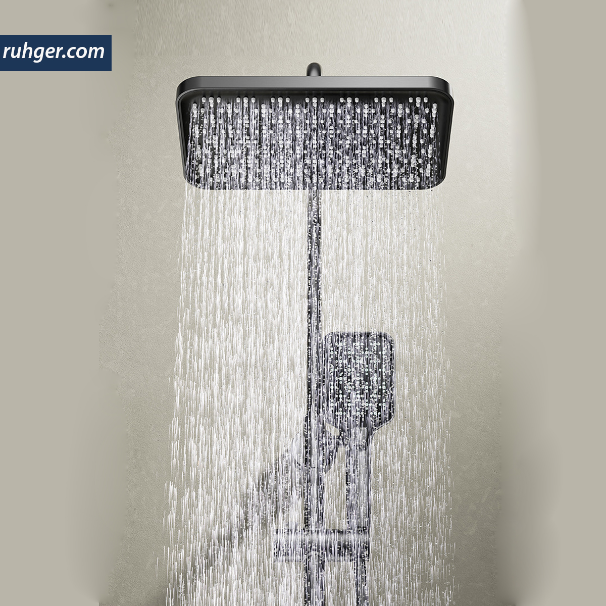 Chế độ thác nước của vòi sen KP-9688SMART tạo dòng nước mạnh mẽ, giúp massage thư giãn