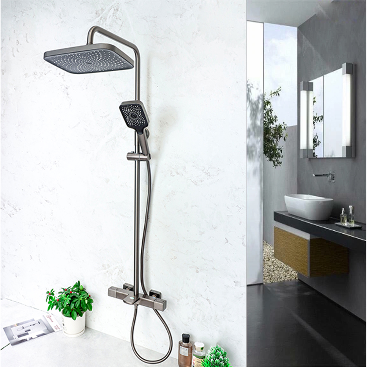 Vòi sen KP8659GM trong phòng tắm hiện đại – Thiết kế tinh tế, sang trọng