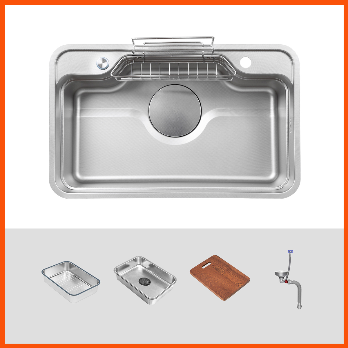 Chậu rửa bát inox 304 Kluger KF7848FS – S78 Plus chính hãng, 1 hố rộng, chống xước