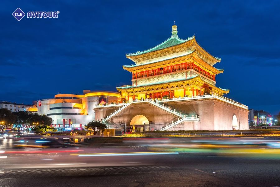 Check-in quảng trường lầu Chuông lầu Trống: Trái tim sôi động của Tây An