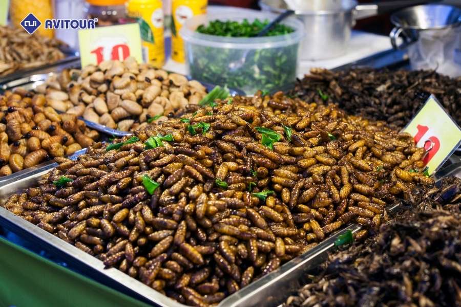 Chợ côn trùng Skun - Nơi lưu giữ phong vị dân dã và độc đáo của xứ sở Chùa Tháp