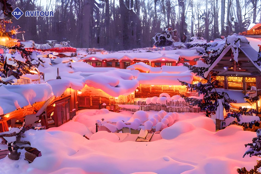 Tour Cáp Nhĩ Tân làng tuyết: Trải nghiệm mùa đông kỳ diệu tại thiên đường băng giá