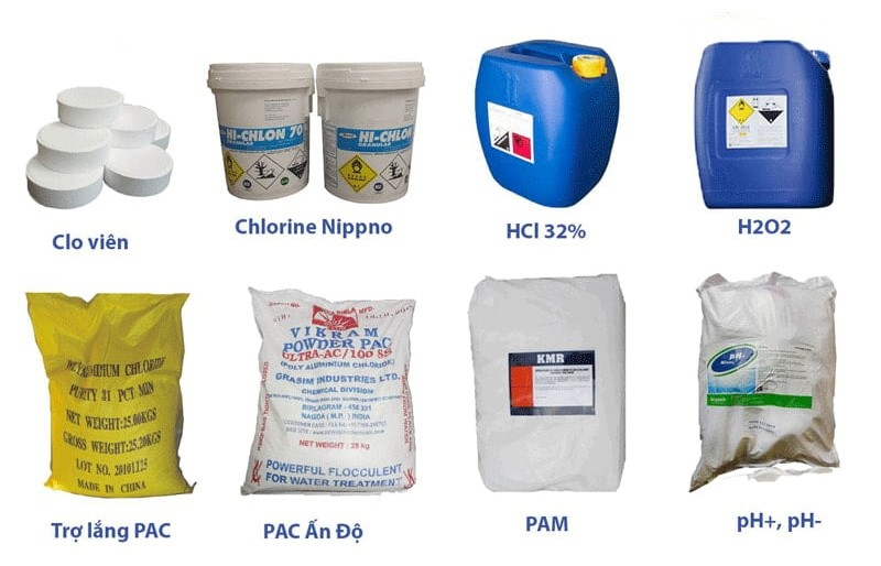 Một số loại hóa chất xử lý nước bể bơi hiệu quả