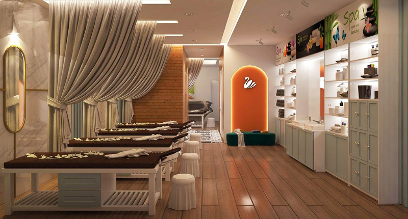 Nội thất spa đẹp và chất lượng có thể thu hút được nhiều khách hàng