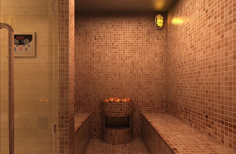 Ưu điểm của phòng xông hơi ốp gạch Mosaic