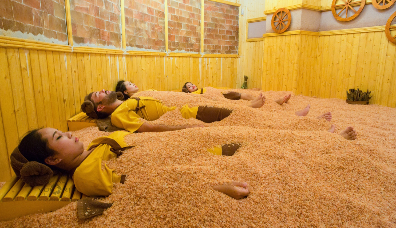 Phòng xông hơi Hoàng thổ có thể đốt cháy calo giúp giảm cân