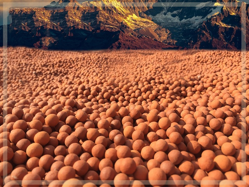 Sàn của phòng xông hơi được rải đều các viên đất Hoàng thổ