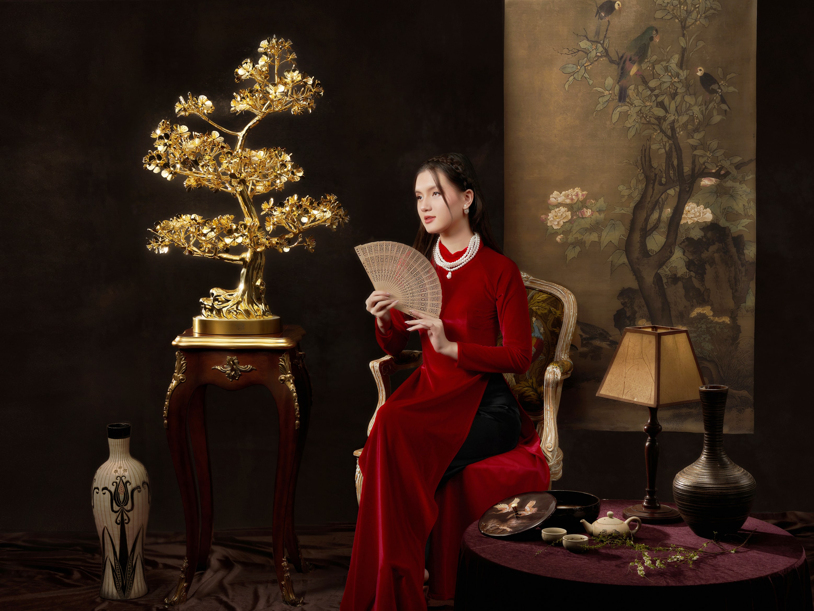 Cây Mai Rồng Việt mạ vàng 24k cao 80cm