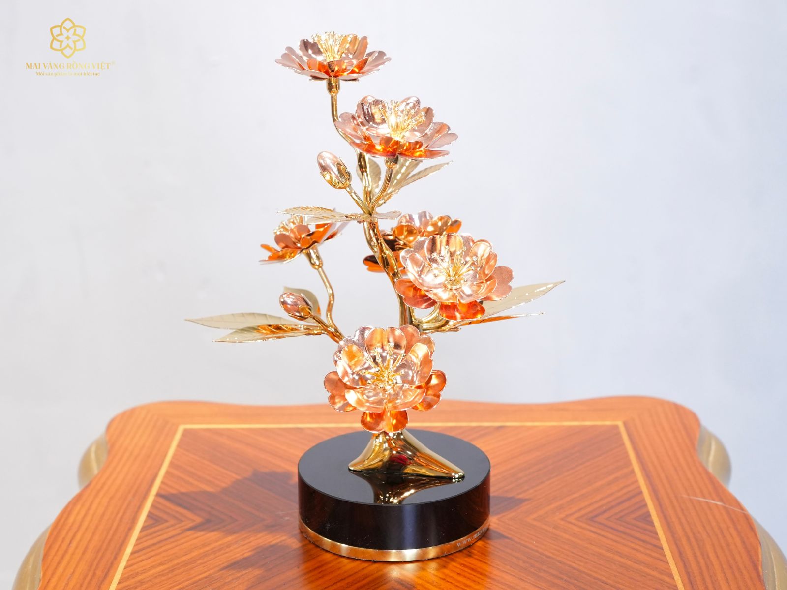 Thiết kế Cành Đào Mạ Vàng 24K Mix Rose Gold