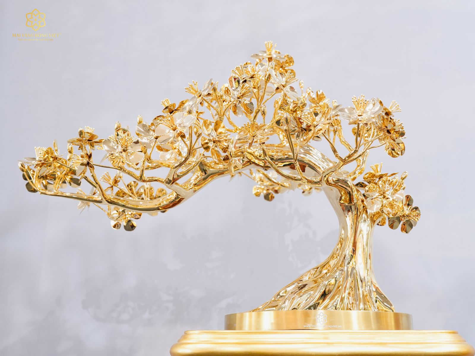 Thân cây mai Bạt Phong mạ vàng 24K