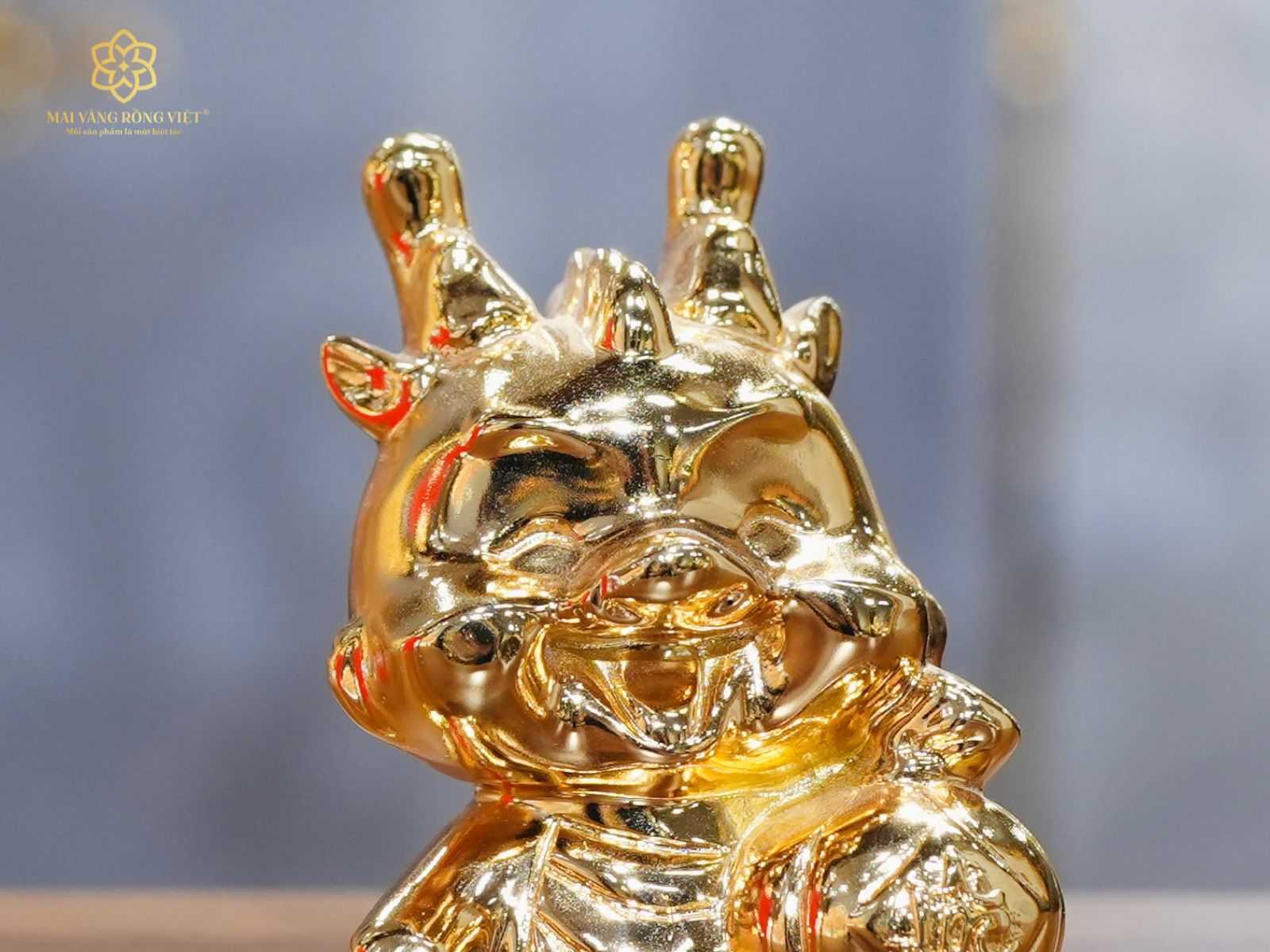 Đầu Rồng Chibi mạ gold