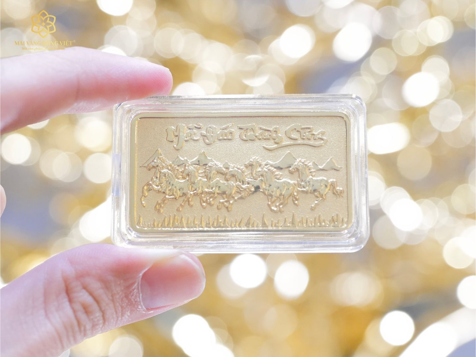 Vỏ đựng của Magnet Mã Đáo Thành Công Mạ Vàng 24K