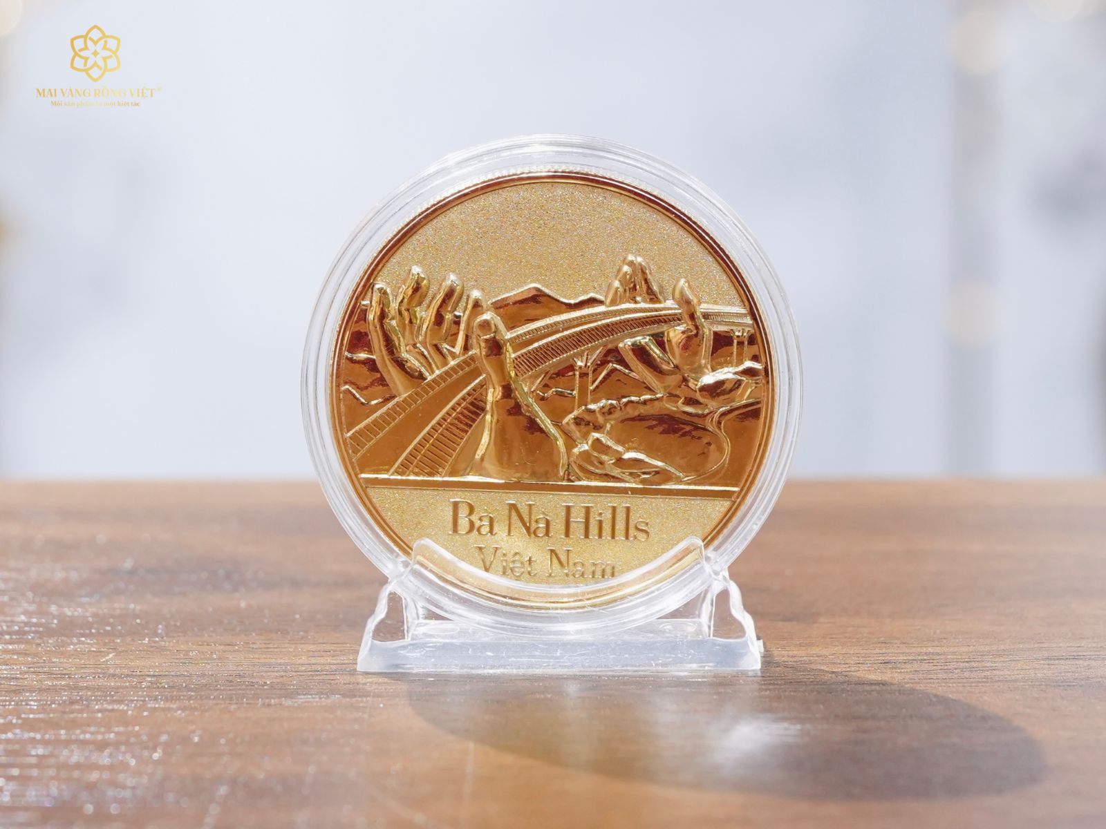 Magnet Cầu Vàng Bà Nà Hills Mạ Vàng 24K