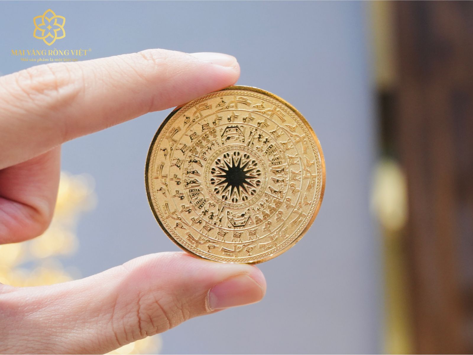 Mặt Trống Đồng trên đồng xu Trống Đồng Magnet