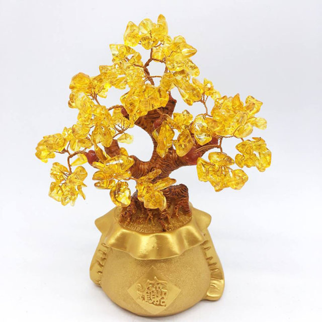 Cây Thần Tài Vàng mạ vàng 24k