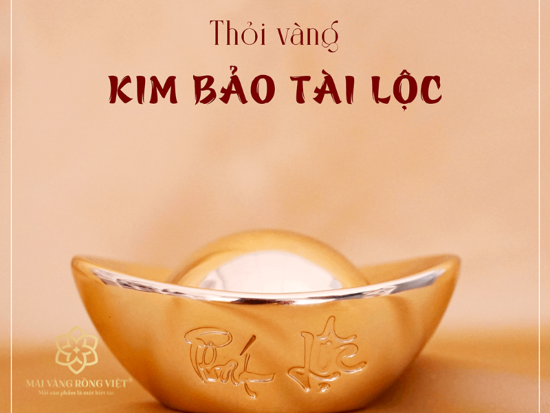 Thỏi vàng kim bảo tài lộc