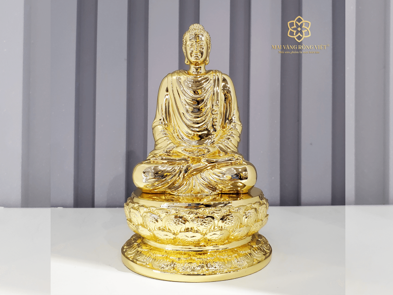 Tượng phật thích ca mâu ni mạ vàng