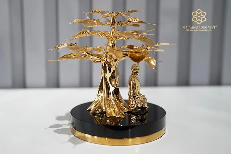 Cây bồ đề bằng đồng mạ vàng