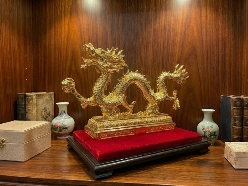 Khả năng chiêu mộ tài lộc của Rồng Thịnh Vượng Mạ Gold rất mạnh mẽ