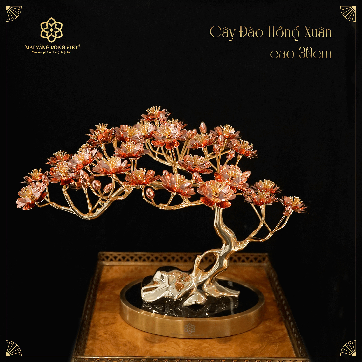 Cây hoa đào mạ vàng