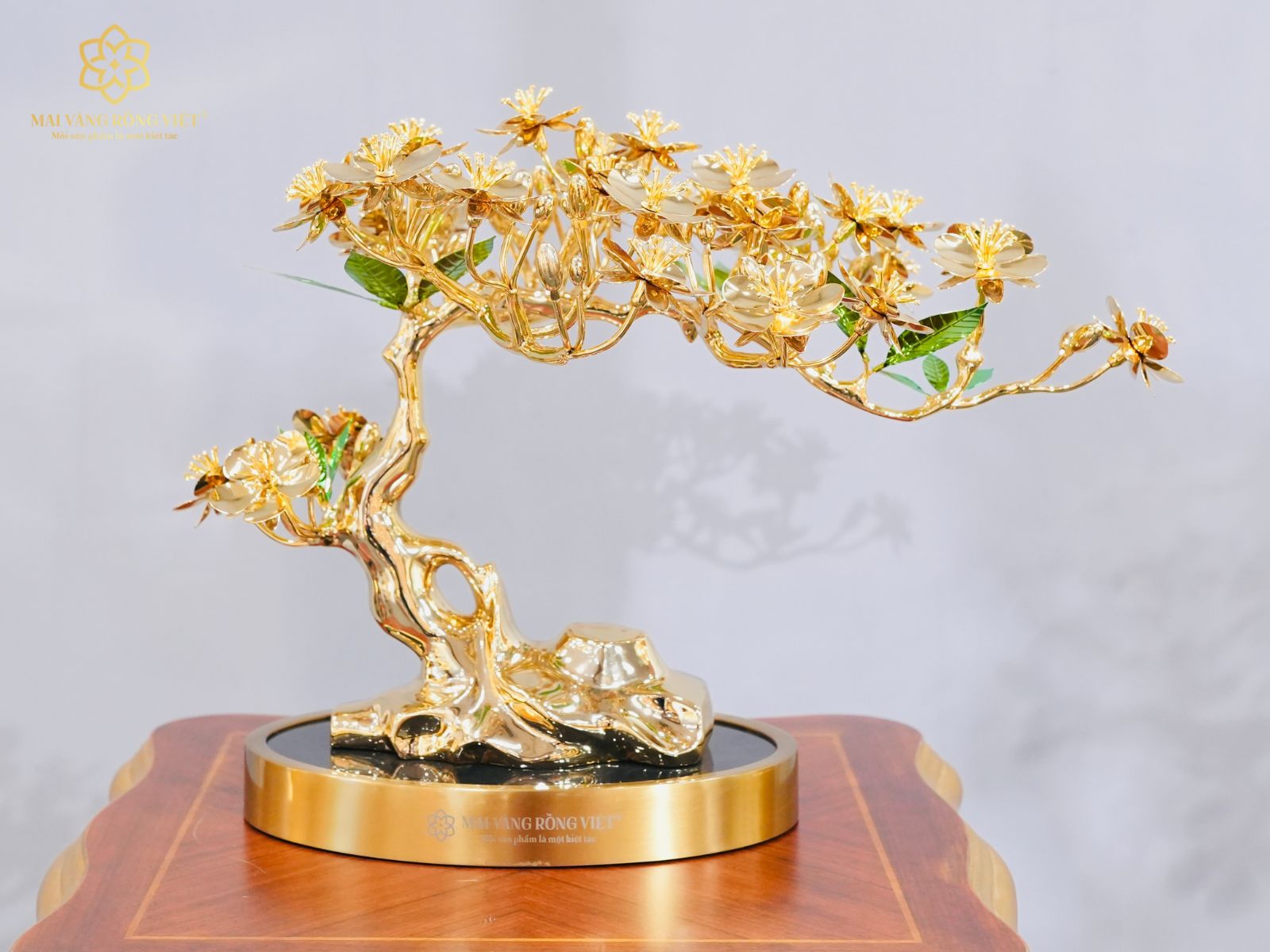 Cây Kim Mai Ngũ Phúc mạ vàng 24K