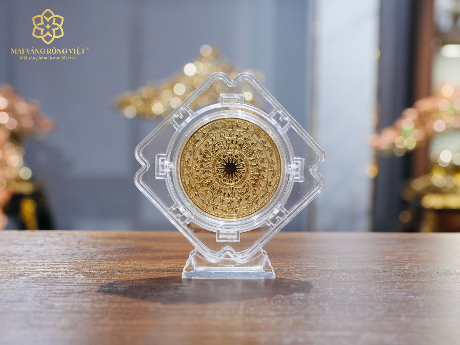 Thiết kế đồng xu Trống Đồng Taplo mạ gold