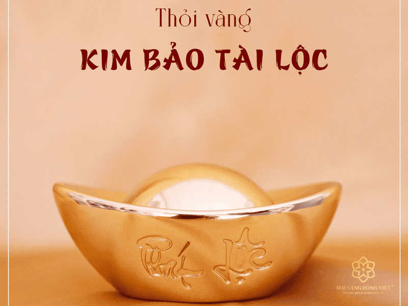 Thỏi vàng kim bảo tài lộc