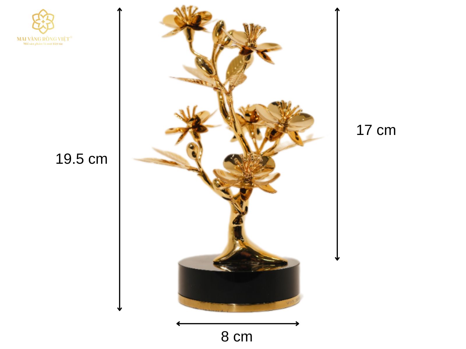 Thông số cành mai mạ Vàng 24K