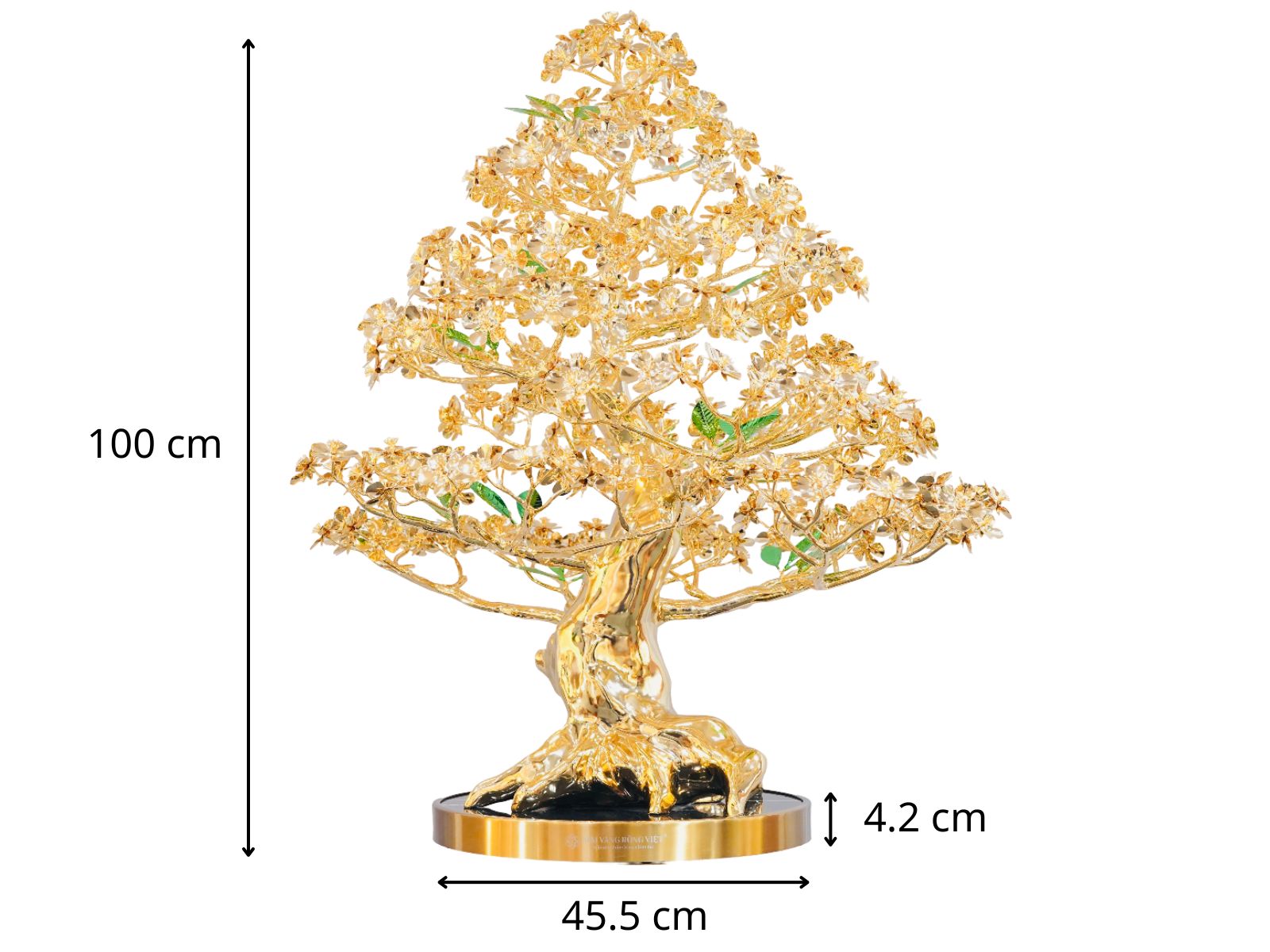 Thông số cây mai Đại Phúc mạ vàng 24k cao 1m