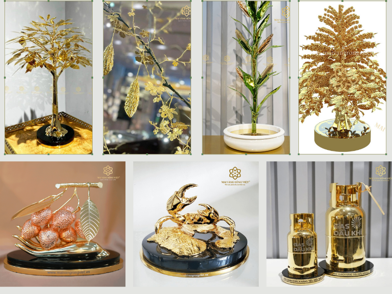 quà tặng doanh nghiệp mạ vàng cao cấp - mai vàng rồng việt