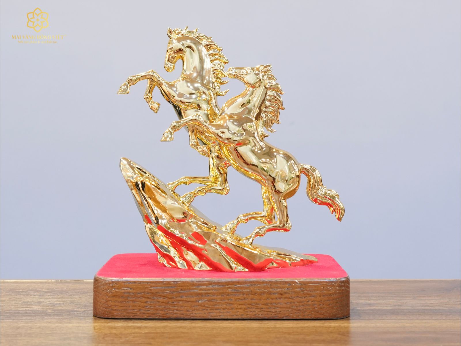 Tổng thể tượng song mã cao 20cm