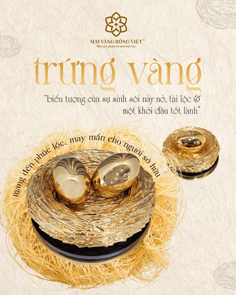 Trứng mạ vàng - quà cưới mạ vàng