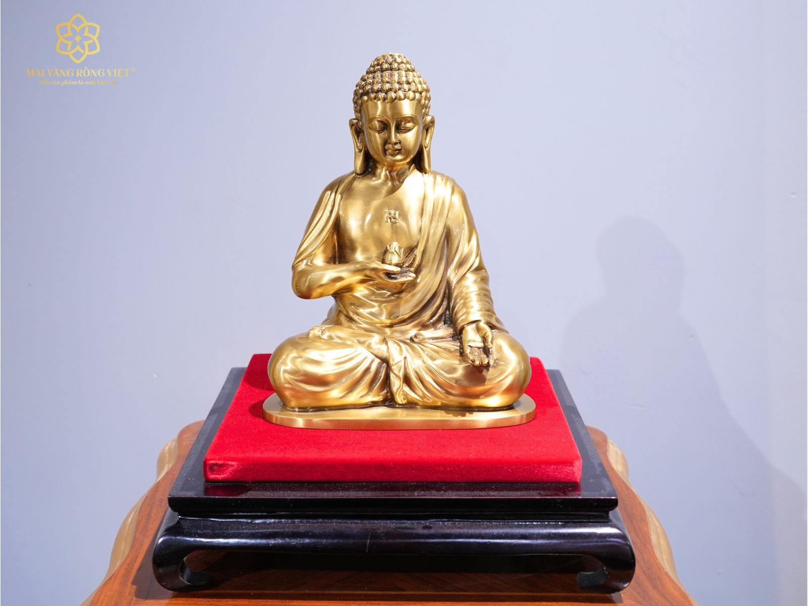 Tượng Phật Adida mạ cổ điển