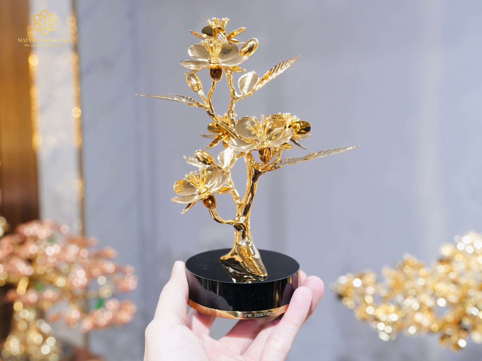 Ý nghĩa biểu tượng cây Mai mạ Vàng 24K