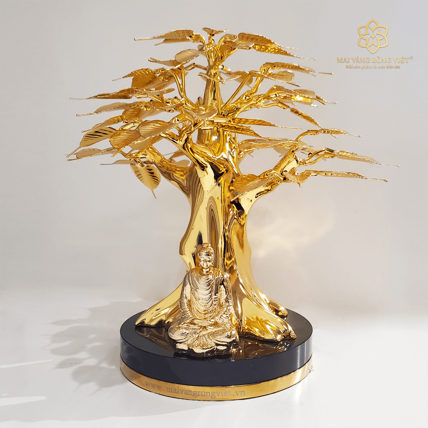 Cây Bồ Đề Bình An Mạ Gold Cao 12cm