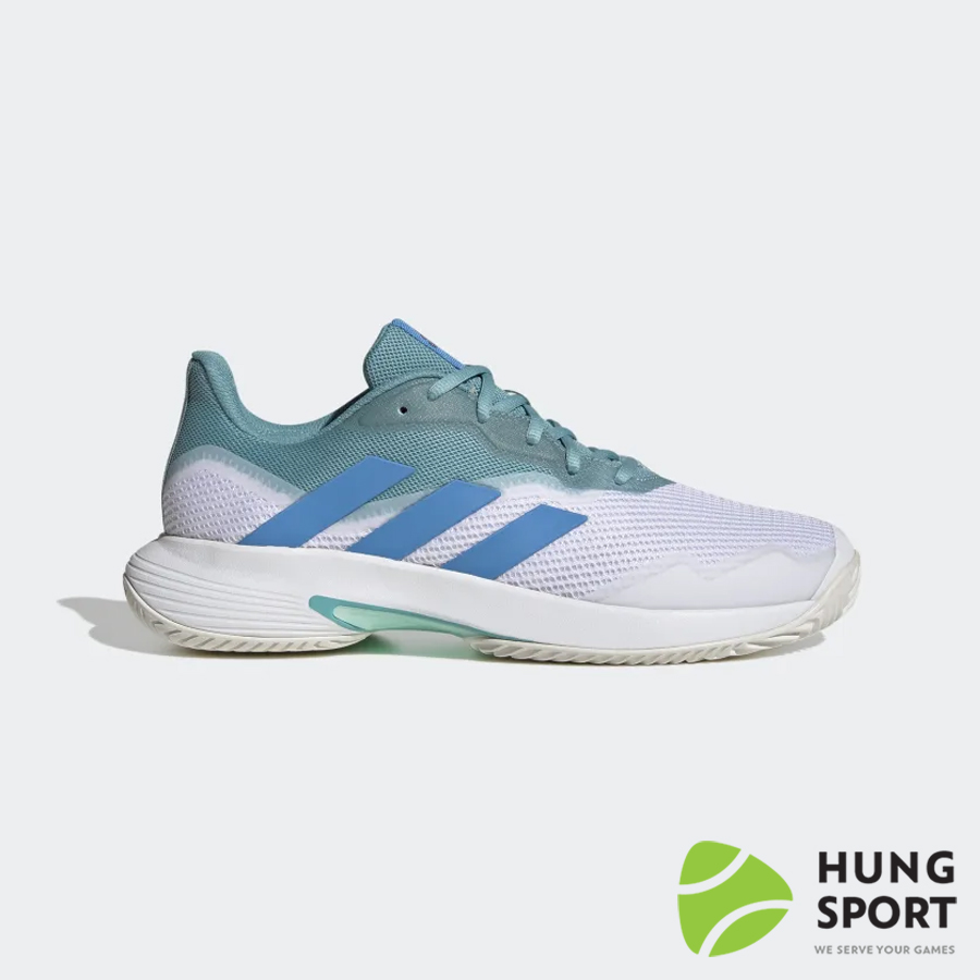 Giày Tennis Adidas CourtJam Control M MC ( Trắng / Xanh )