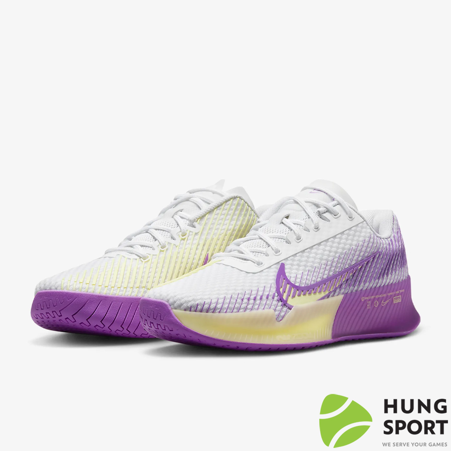 Giày Tennis Nike Court Air Zoom Vapor 11 Trắng Tím Vàng