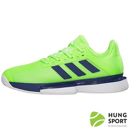 Giày Tennis Adidas Solematch Bounce Xanh lá/Đen/Trắng