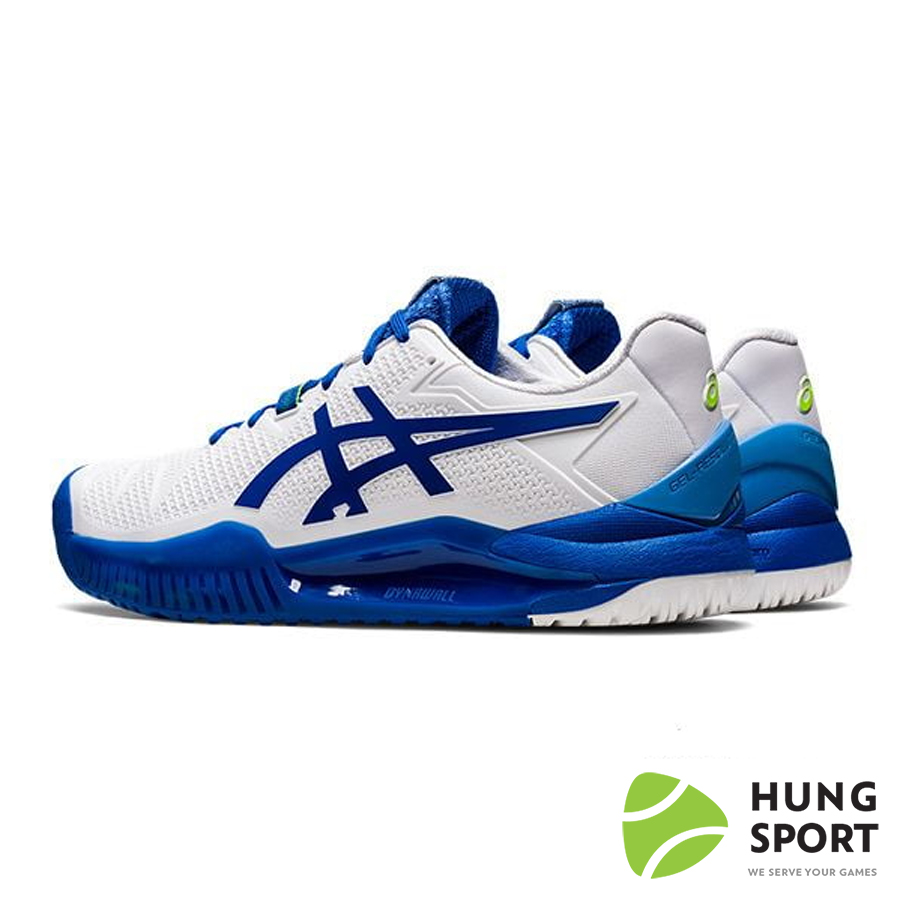 Giày Tennis Asics GEL RESOLUTION 8 Trắng/Xanh