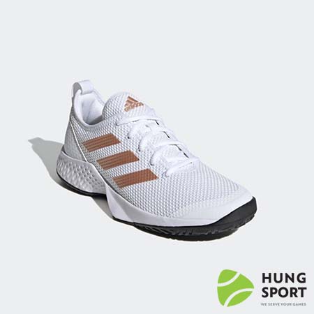 Giày Tennis Adidas Court Control Trắng/Vàng/Đen