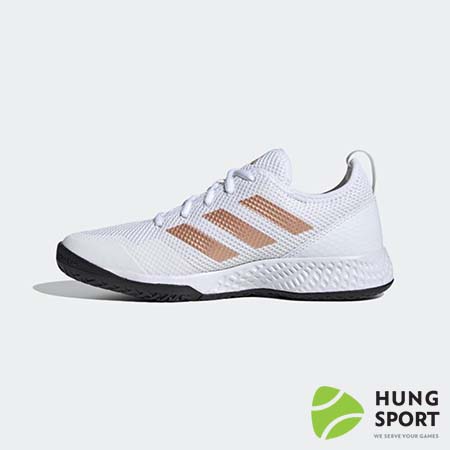 Giày Tennis Adidas Court Control Trắng/Vàng/Đen