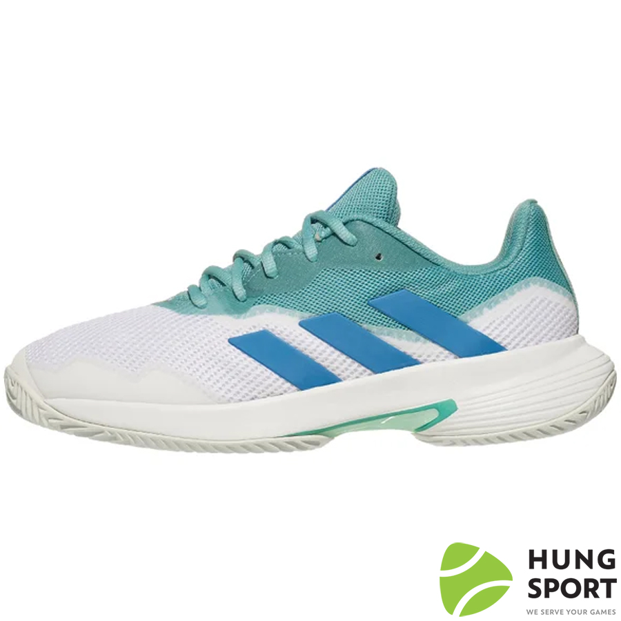 Giày Tennis Adidas CourtJam Control M MC ( Trắng / Xanh )