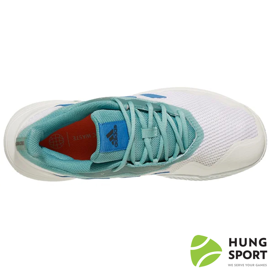 Giày Tennis Adidas CourtJam Control M MC ( Trắng / Xanh )