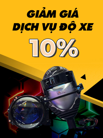 Giảm giá dịch vụ độ xe 10%