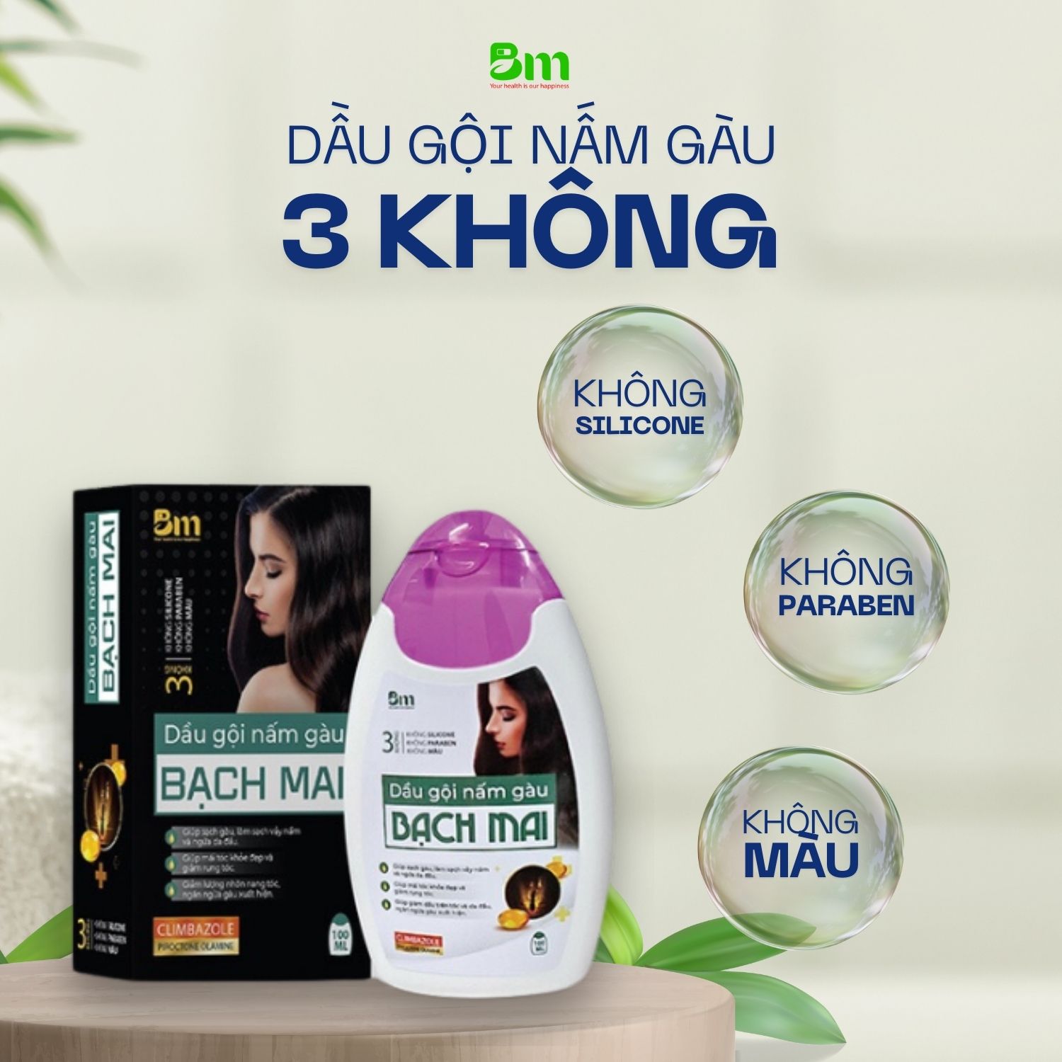 Dầu gội nấm gàu BACHMAI sở hữu những ưu điểm vượt trội, giúp bạn đánh bay gàu dai dẳng