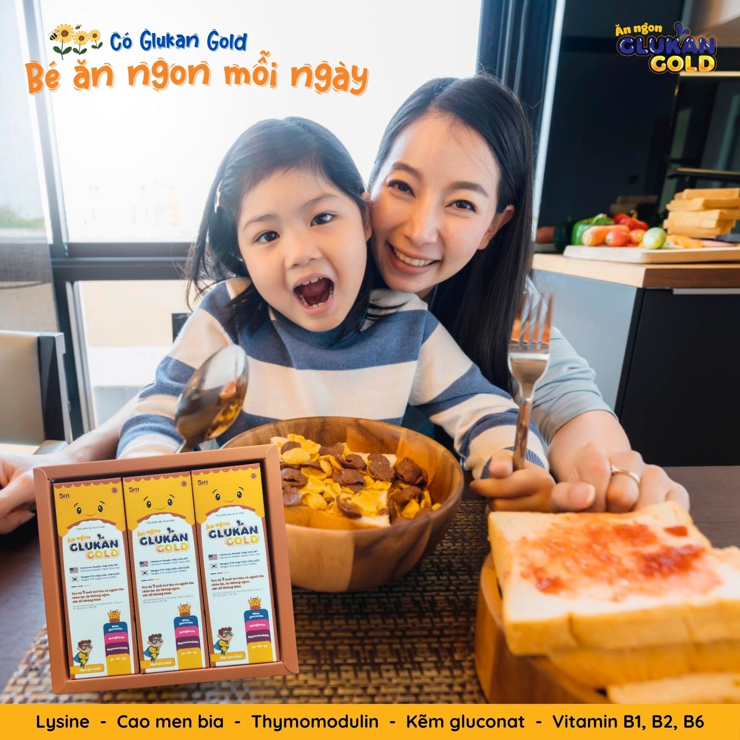 Ăn ngọt Glukan Gold có thể giúp cung cấp các dưỡng chất cần thiết, đồng thời kích thích cảm giác thèm ăn.