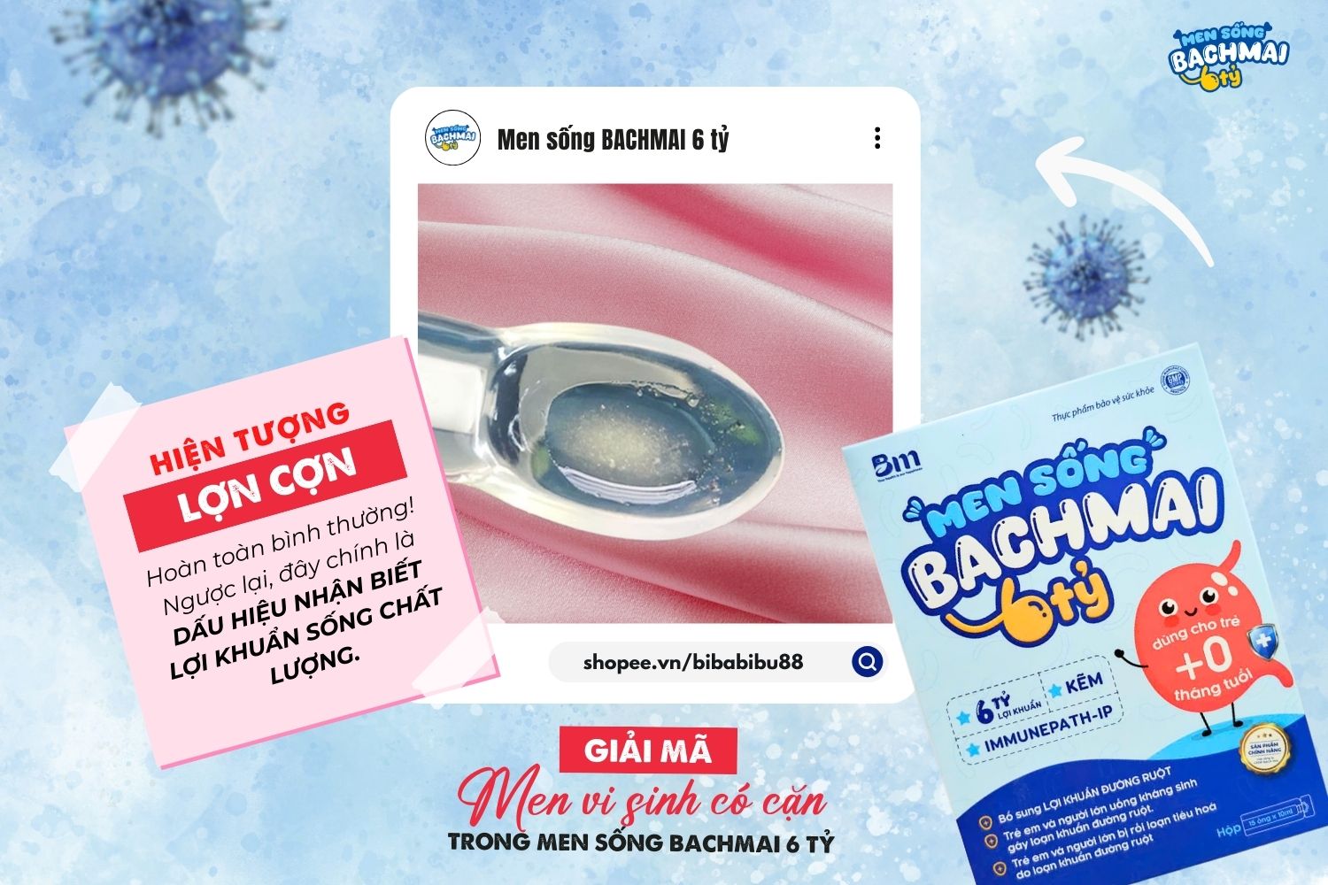 Bố mẹ có thể nhận thấy hiện tượng men vi sinh có cặn hoặc vẩn đục